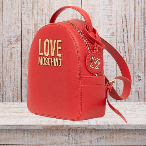 ❤NWT Love Moschino Mini Backpack-Red❤ - Picture 2 of 4